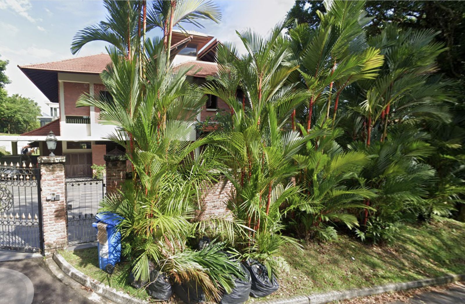 The lush greenery surrounding the Singapore property