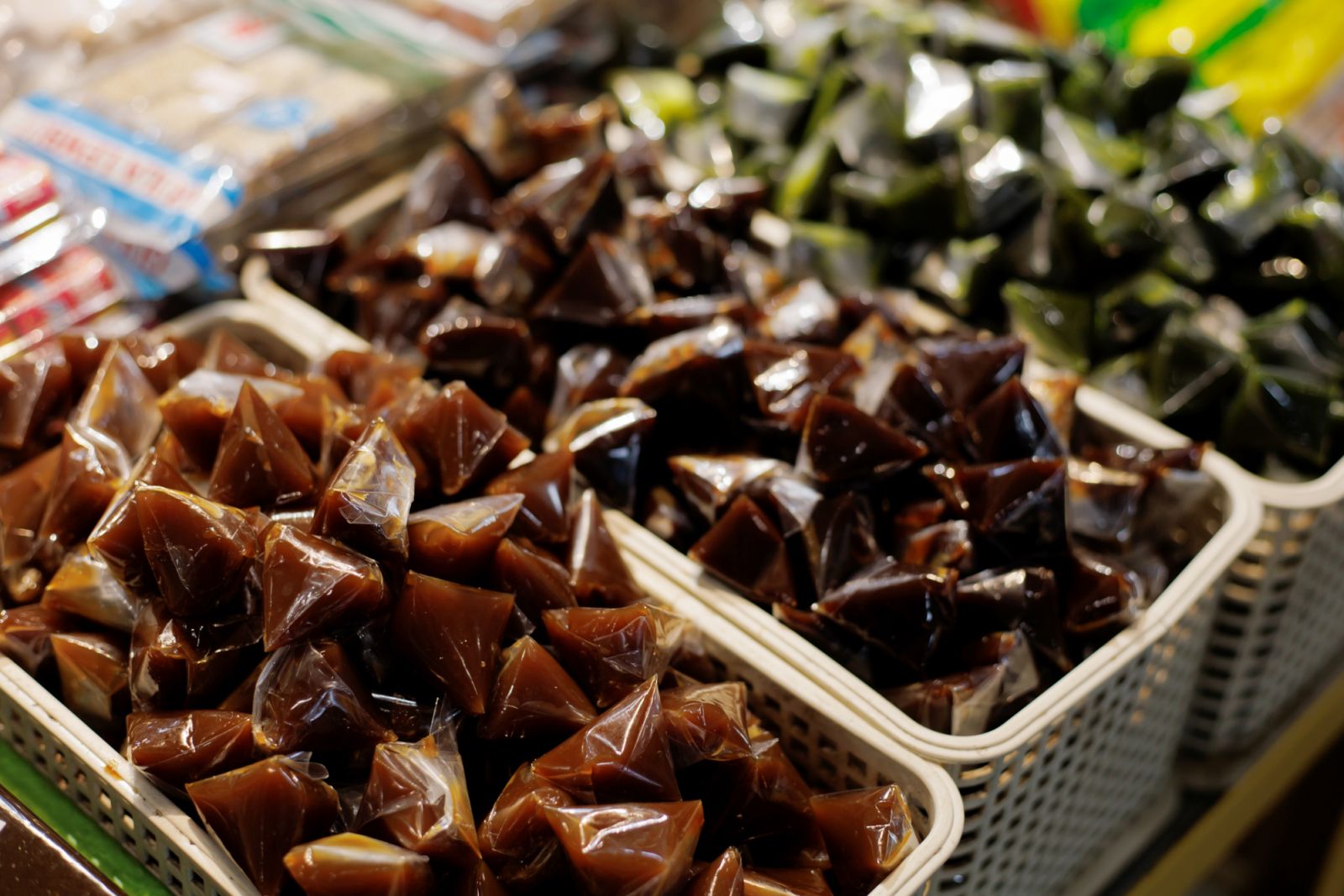 Durian, coconut, and pandan dodol (Photo: Getty Images)