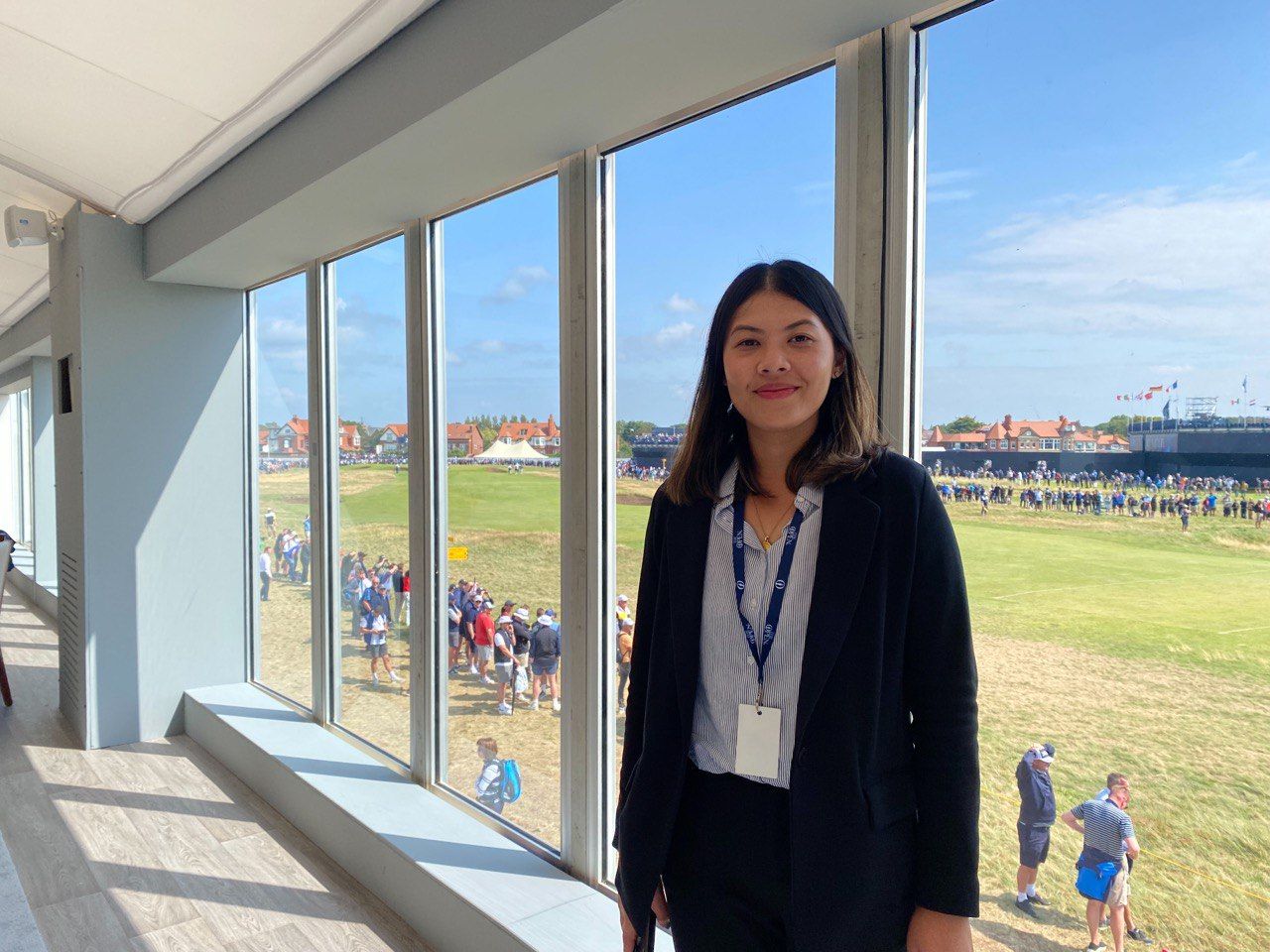 Myka Romulo at the 151st The Open at Royal Liverpool Golf Club, England