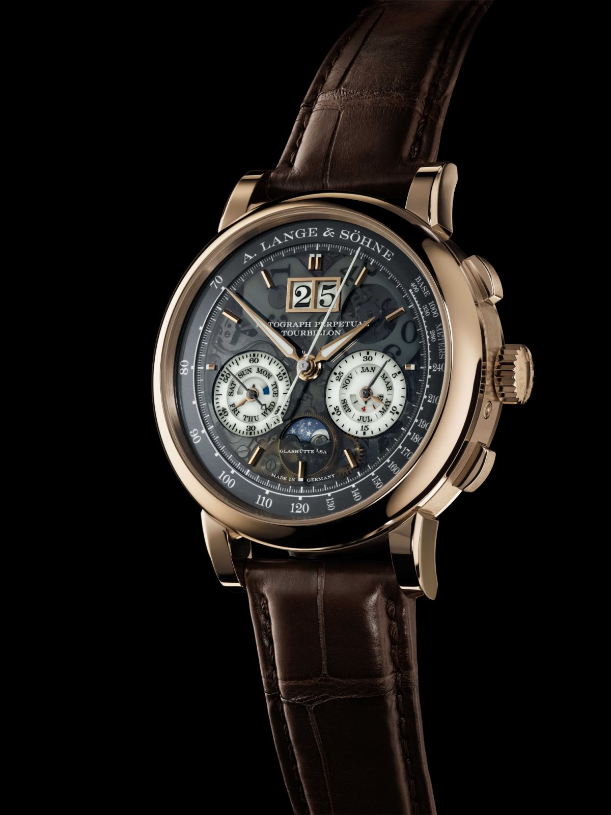 A Lange & Söhne’s Datograph Perpetual tourbillon Honeygold Lumen (Photo: courtesy of A Lange & Söhne)