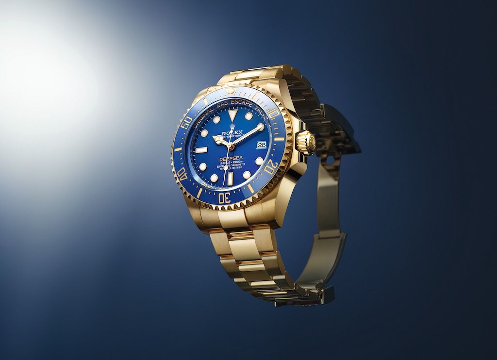 Oyster Perpetual Rolex Deepsea第一次推出18K黃金的貴金屬版本。（Photo: Rolex）