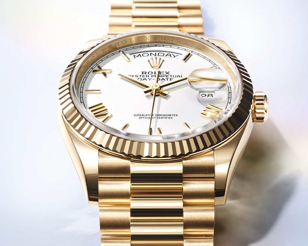 Day-Date 36 18K黃金錶殼款式建議售價1,247,000元。（Photo: Rolex）