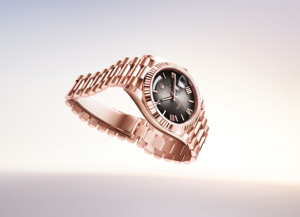 Day-Date 40永恒玫瑰金款式建議售價1,478,000元。（Photo: Rolex）