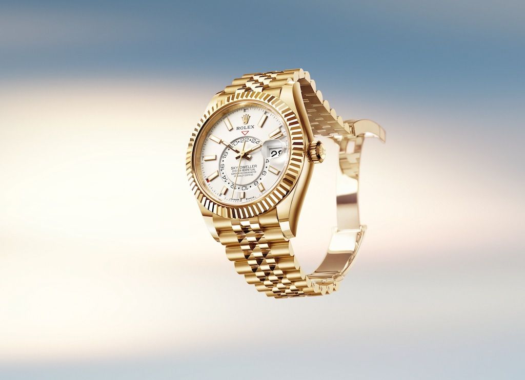 Oyster Perpetual Sky-Dweller 18K黃金款式則是1,744,500元。（Photo: Rolex）