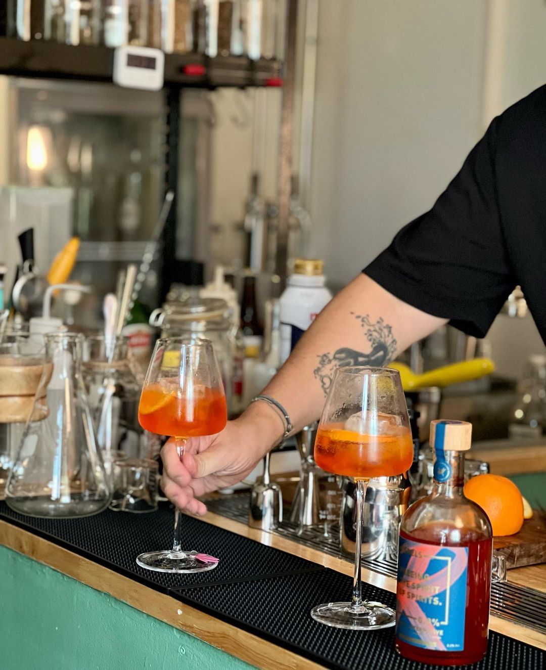 Non-alcoholic cocktails at Skål Sober Bar