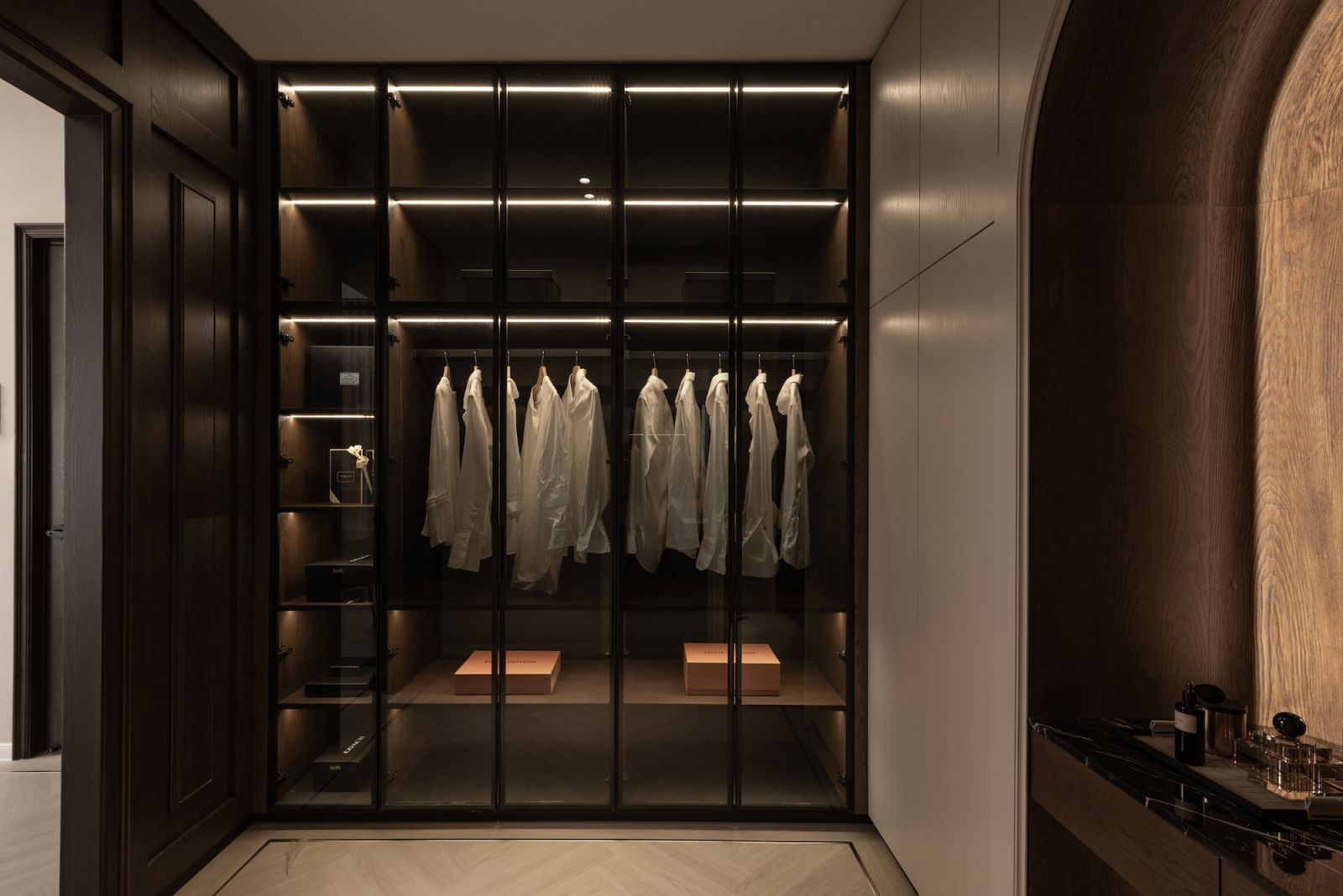 The chic walk-in wardrobe