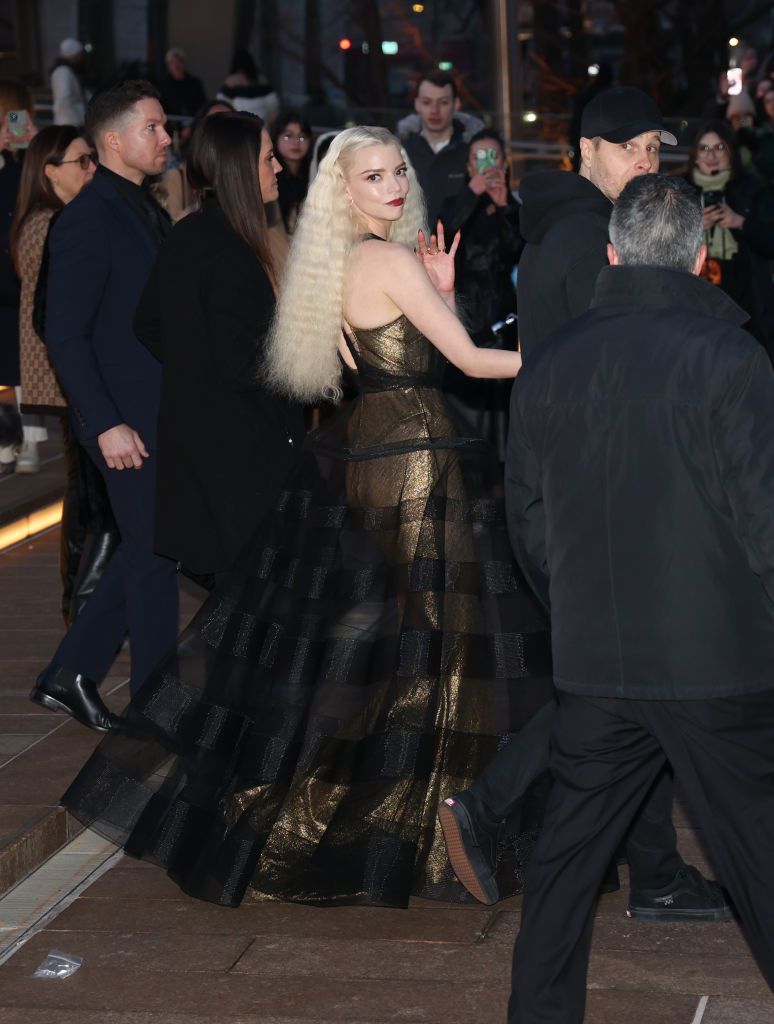 NEW YORK, NY - FEBRUARY 25: Anya Taylor-Joy is seen on February 25, 2024 in New York City.  (Photo by Jason Howard/Bauer-Griffin/GC Images)