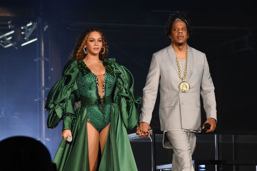 JOHANNESBURG, SOUTH AFRICA - DECEMBER 02: Beyonce and Jay-Z perform during the Global Citizen Festival: Mandela 100 at FNB Stadium on December 2, 2018 in Johannesburg, South Africa. (Photo by Kevin Mazur/Getty Images for Global Citizen Festival: Mandela 100)