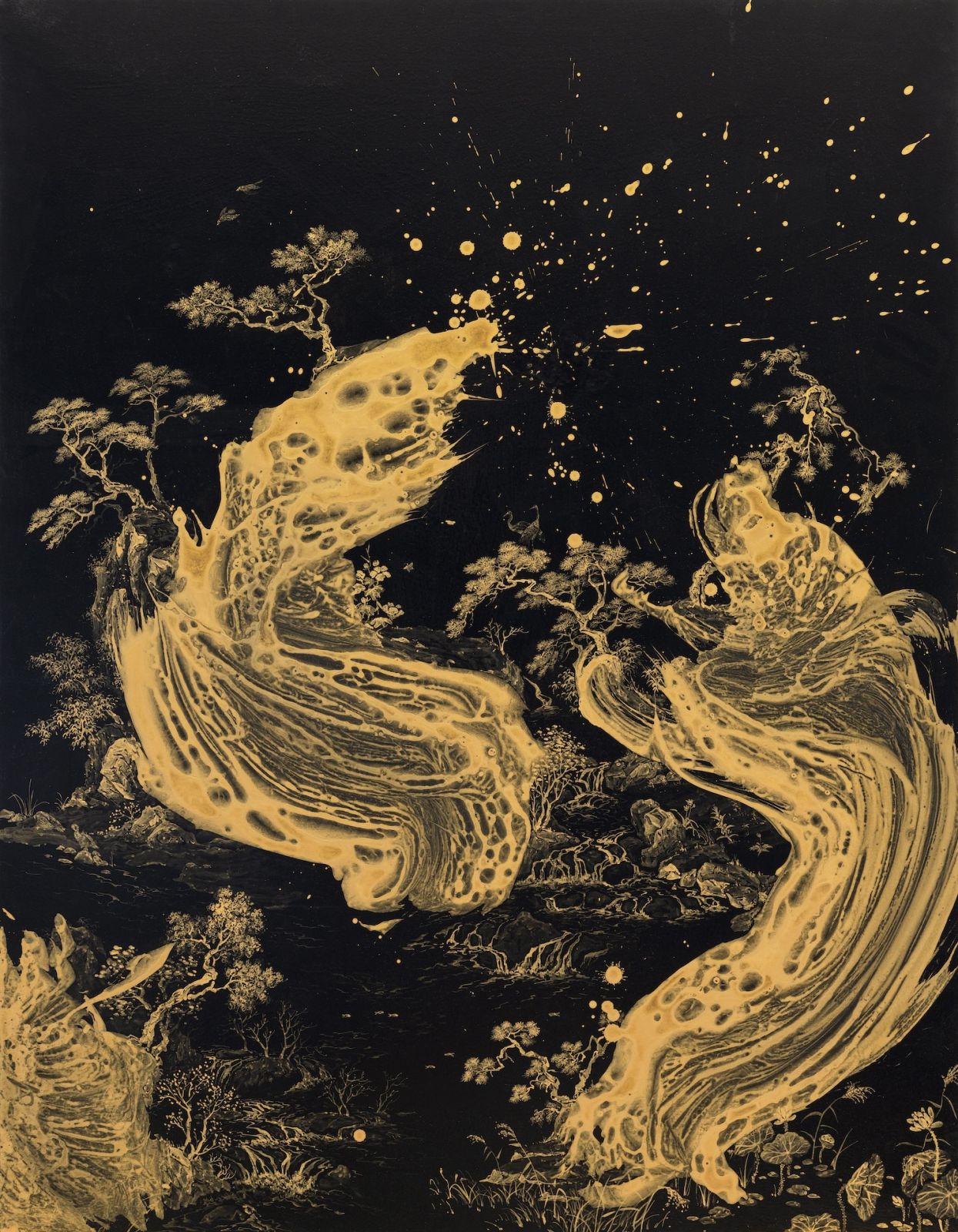 Jo-Jong-SungBrushstroke2023Pigment-on-Korean-paper91-x-117-cm（Photo：Johyun Gallery）