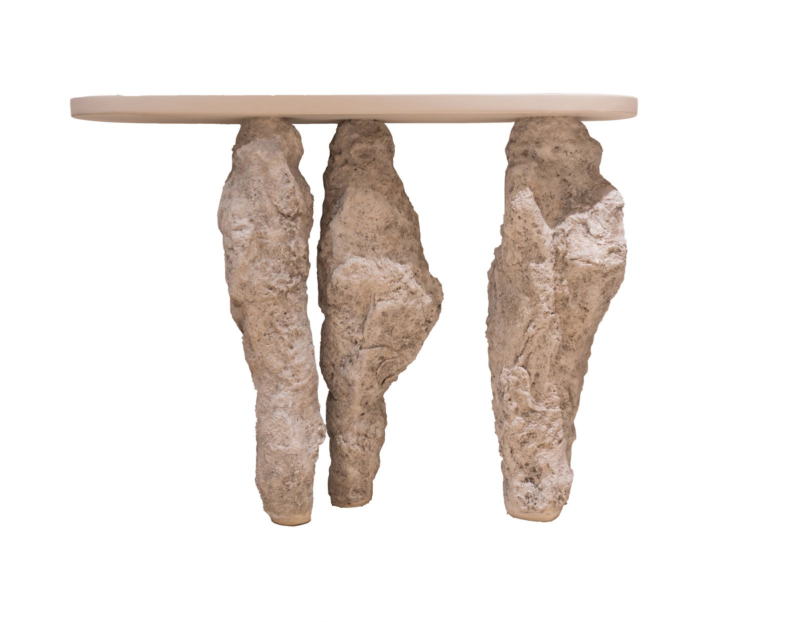 Gypsum console by Isac Elam Kaid, from Galerie 5