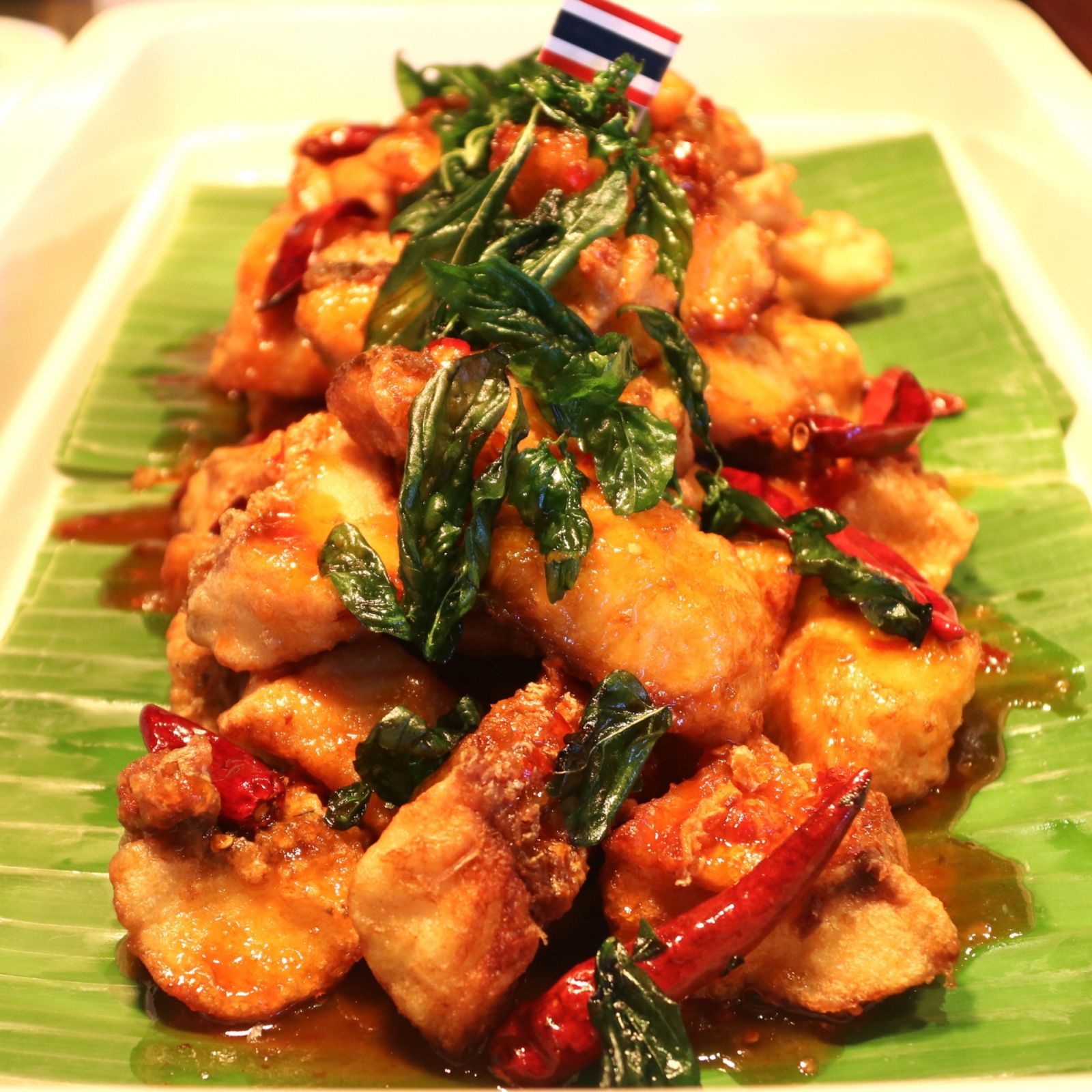 April 2024 Dining Radar - Pla Tod Rad Sauce Sam-Rod (Deep fried seabass, Sweet Chili Sauce)