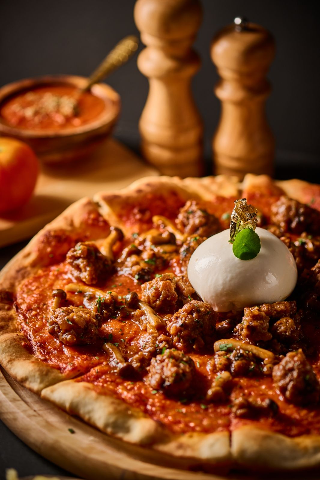 Italian homemade sasage pizza