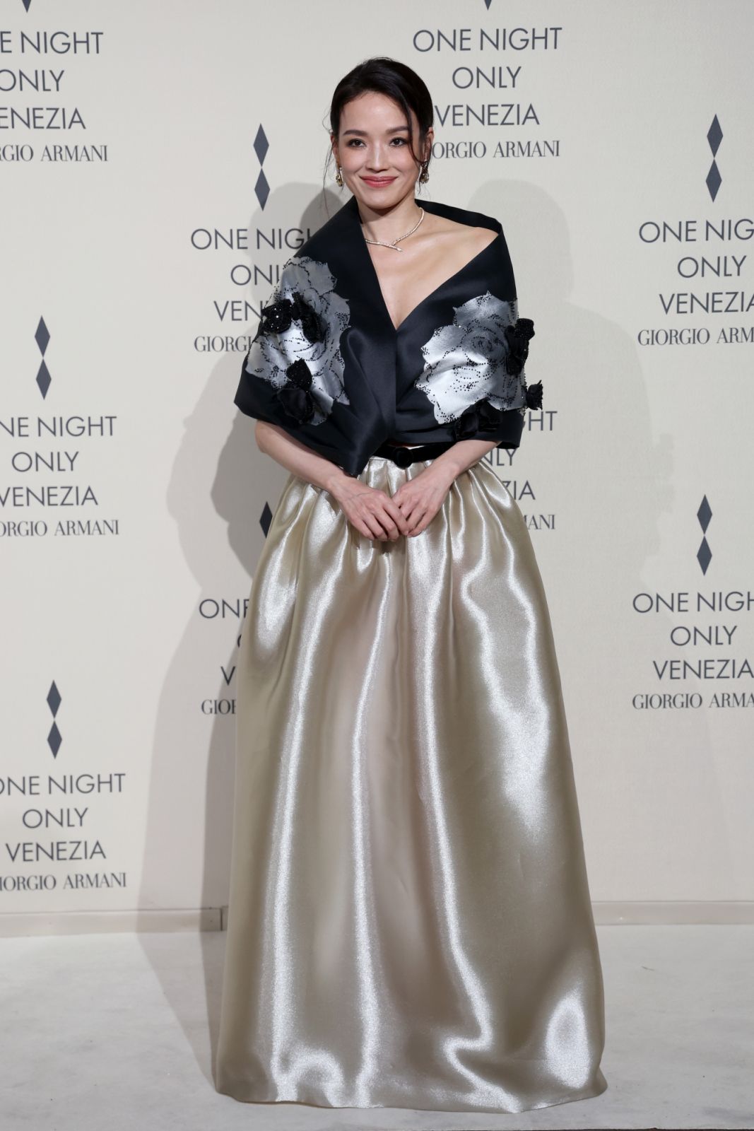 VENICE, ITALY - SEPTEMBER 02: Shu Qi attends Giorgio Armani "One Night In Venice" photocall on September 02, 2023 in Venice, Italy. (Photo by Vittorio Zunino Celotto/Getty Images)