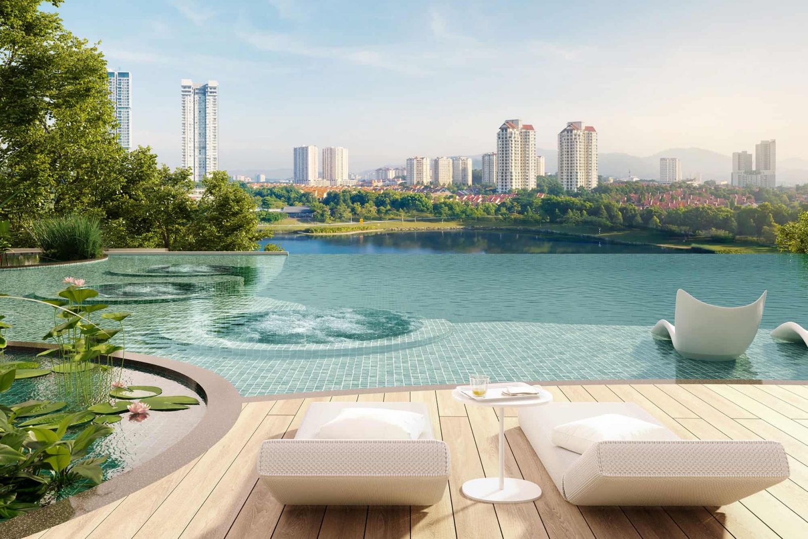 An infinity pool with panoramic views of the surrounding greenery (Photo: Courtesy of Parkcity Holdings & CapitaLand)