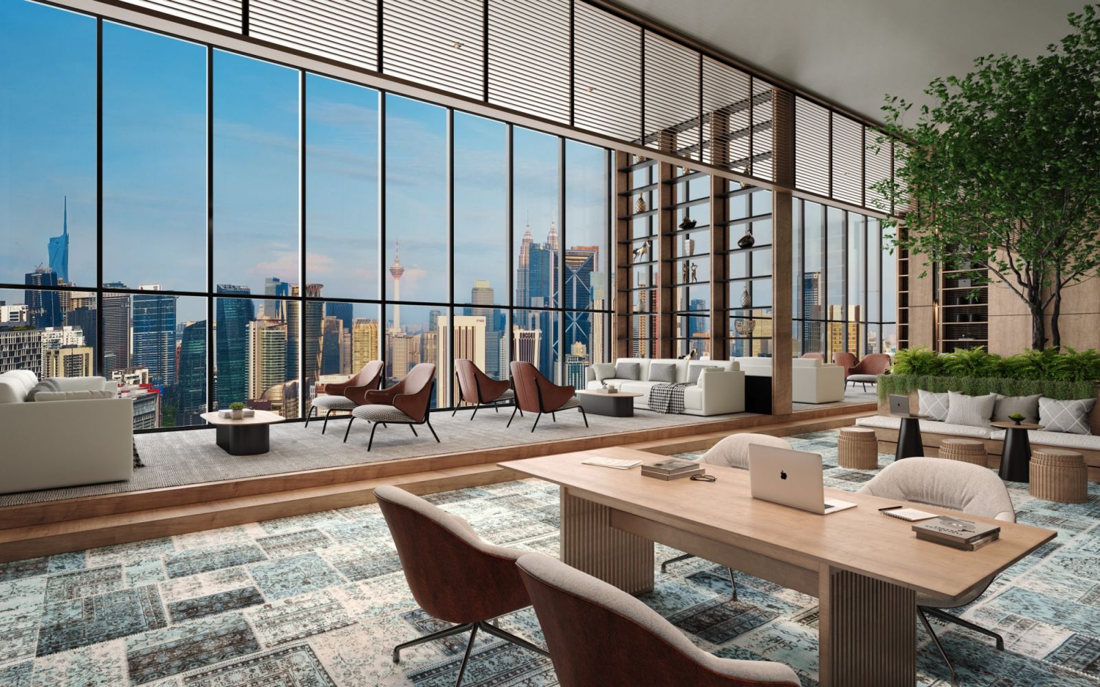 The coworking lounge on the upper levels (Photo: Courtesy of Paramount Property)