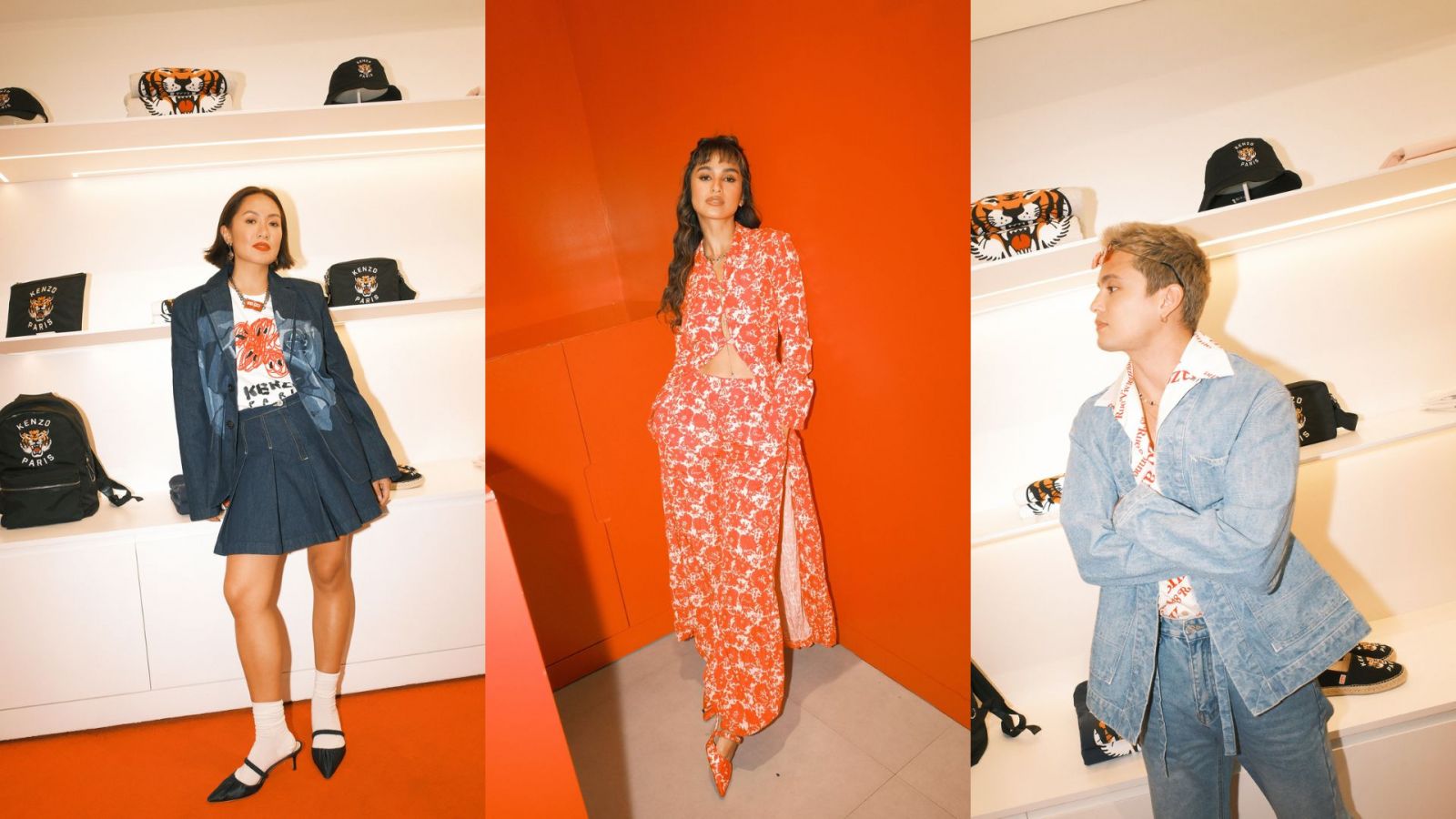 (From left) Laureen Uy, Issa Pressman, James Reid