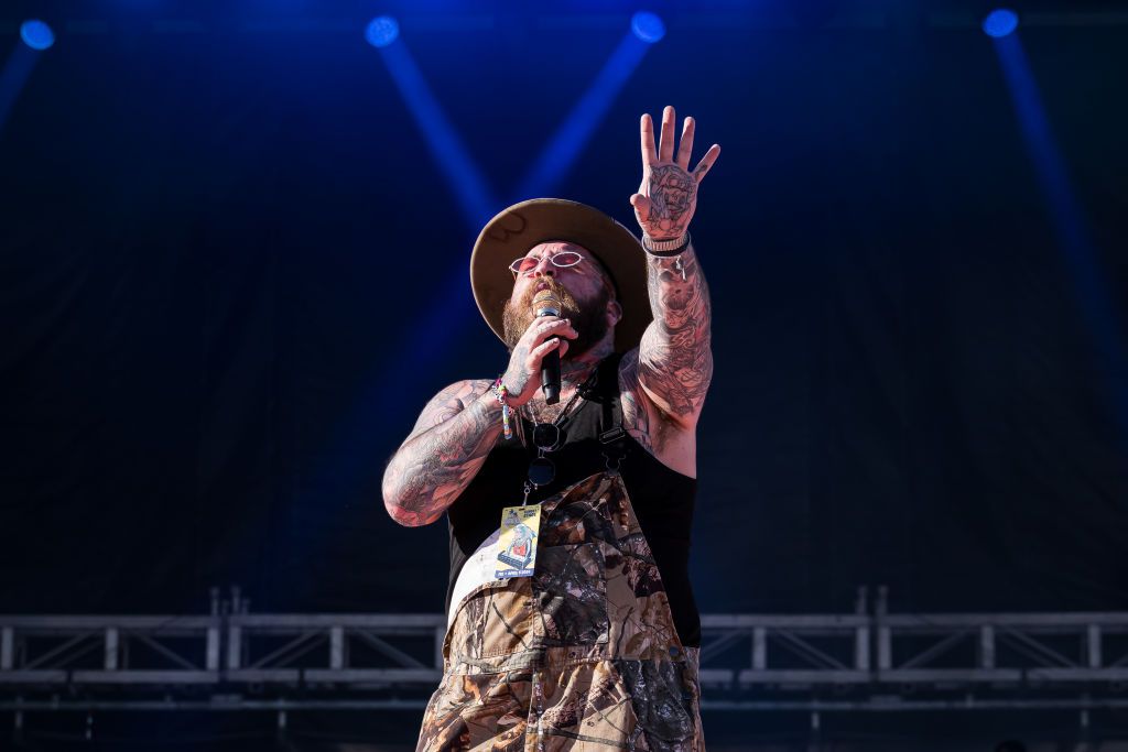 Teddy Swims performing at the Tortuga Music Festival