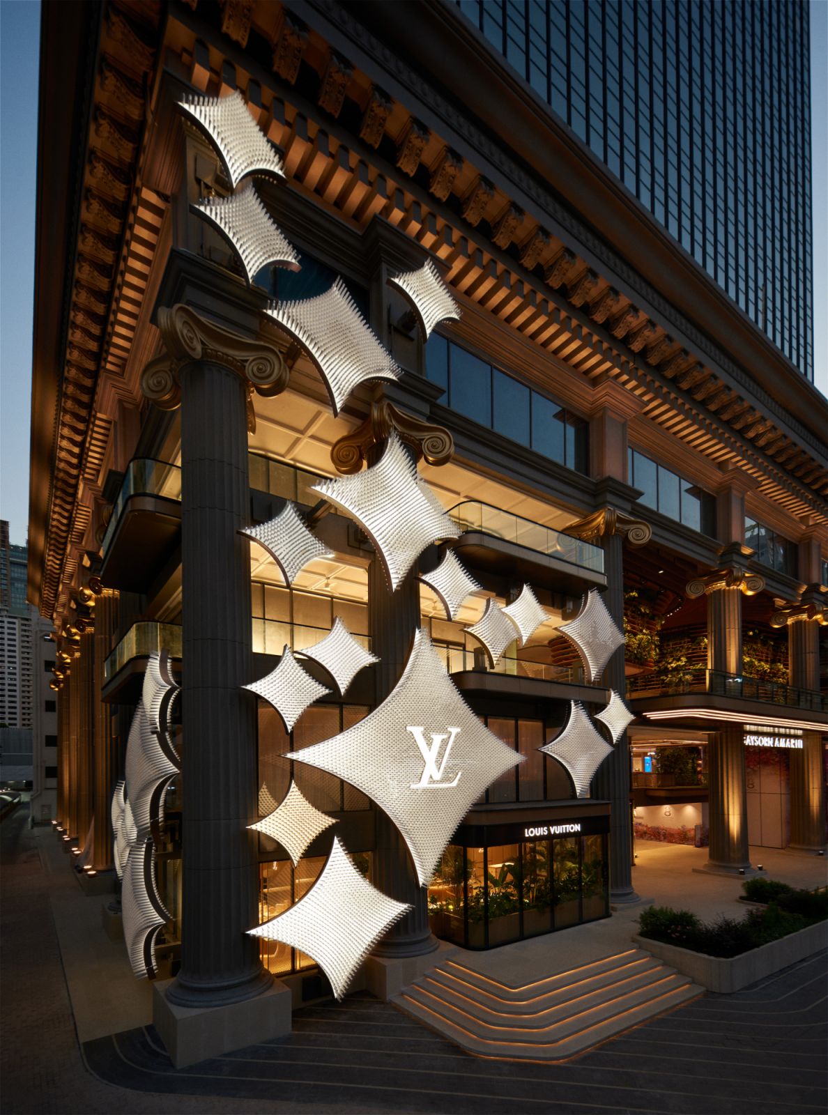 The facade of LV The Place Bangkok