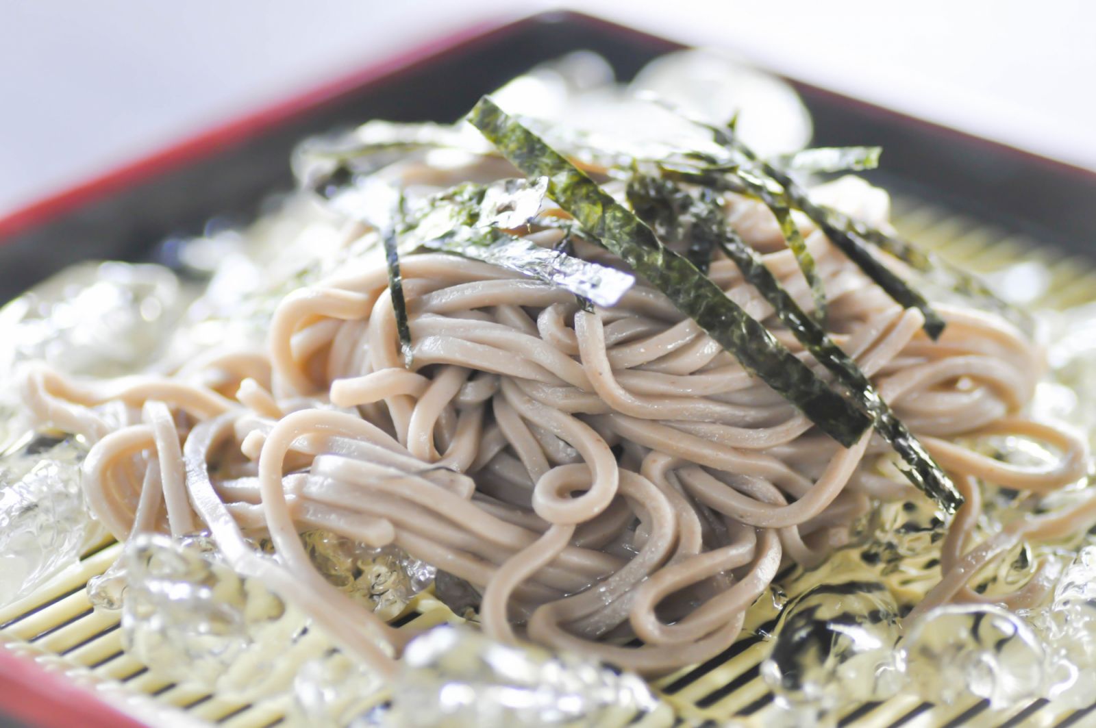 cold soba or cold noodle dish ,Japanese food