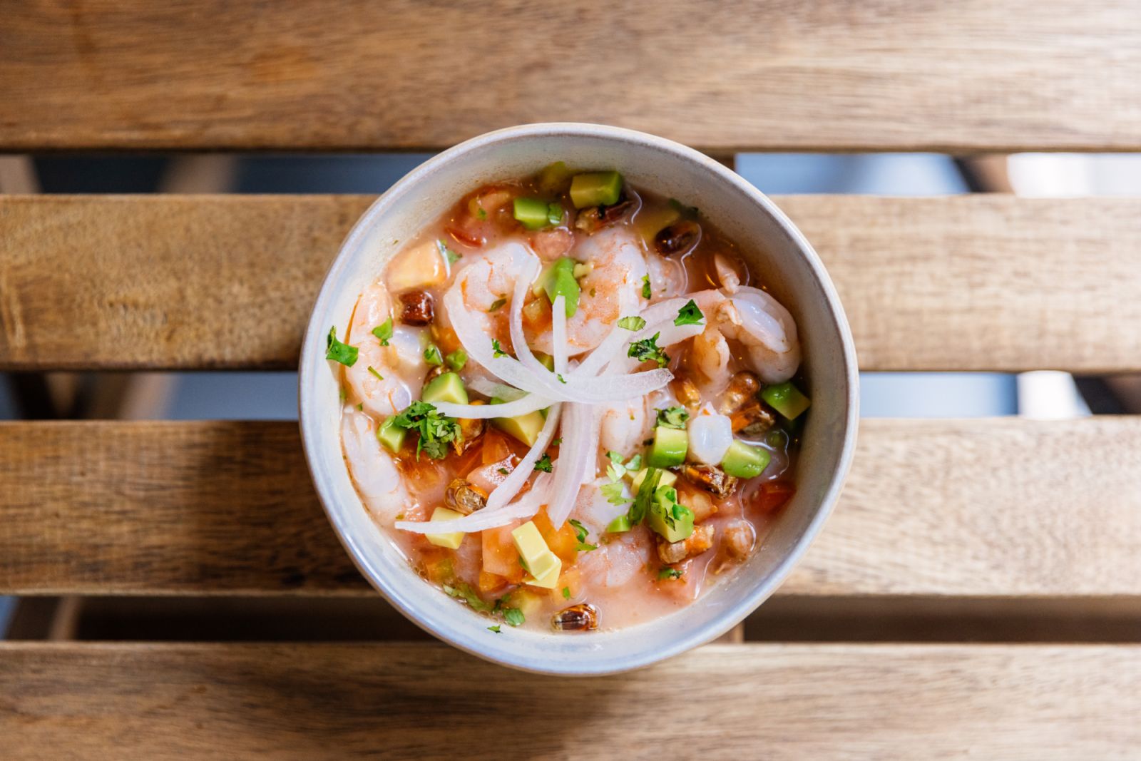 Shrimp Ceviche summer dish from Peru