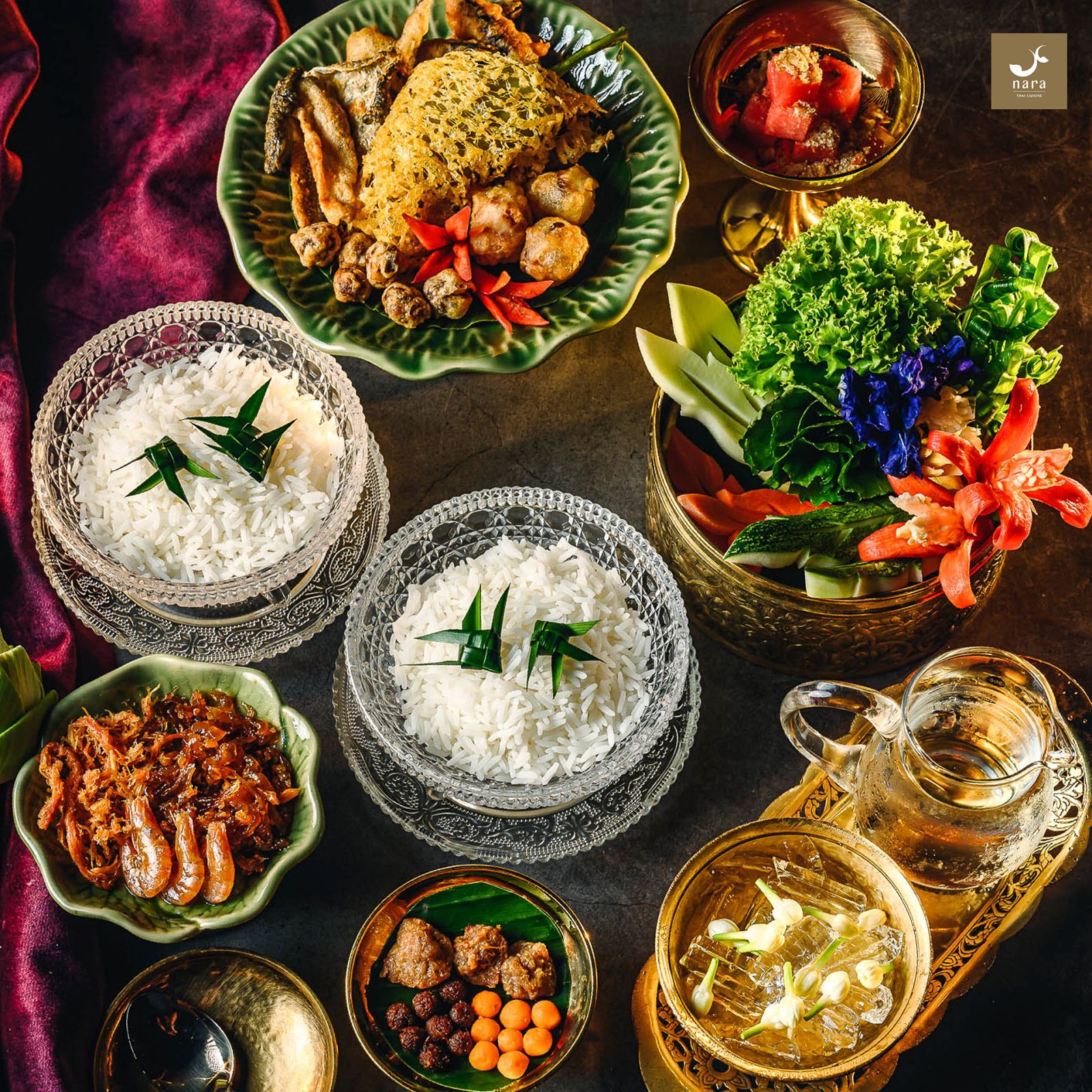 เมนูข้าวแช่ ร้าน Nara Thai Cuisine