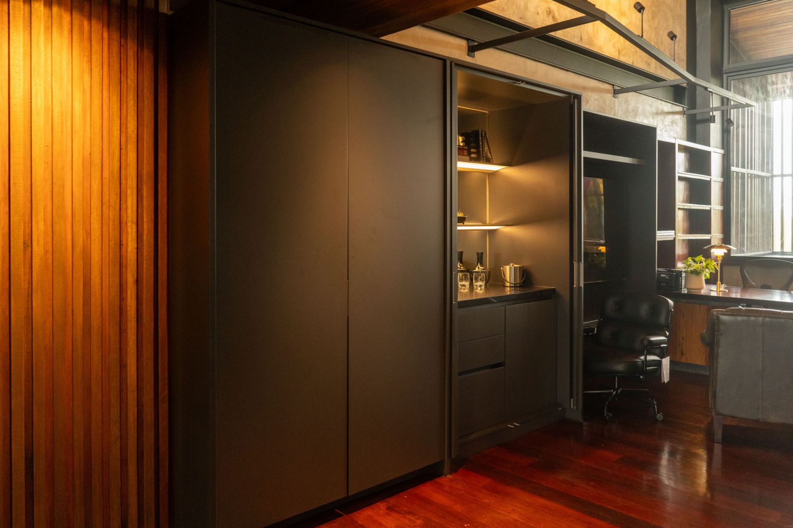 SieMatic cabinets in Dr Corvera's home office (Photo: Courtesy of Focus Global Inc)