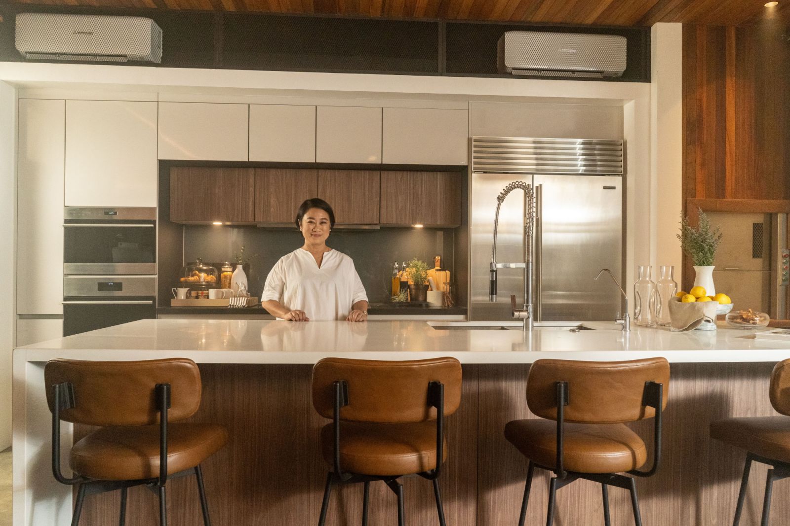 Dr Mae Corvera in her SieMatic Kitchen (Photo: Courtesy of Focus Global Inc)