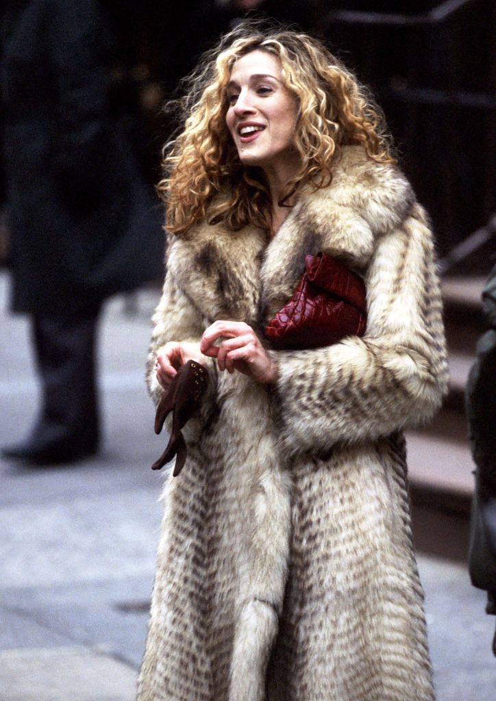 NEW YORK CITY - MARCH 10: Actress Sarah Jessica Parker films "Sex and the City" on March 10, 1998 at Madison Avenue in New York City. (Photo by Ron Galella, Ltd./Ron Galella Collection via Getty Images)
