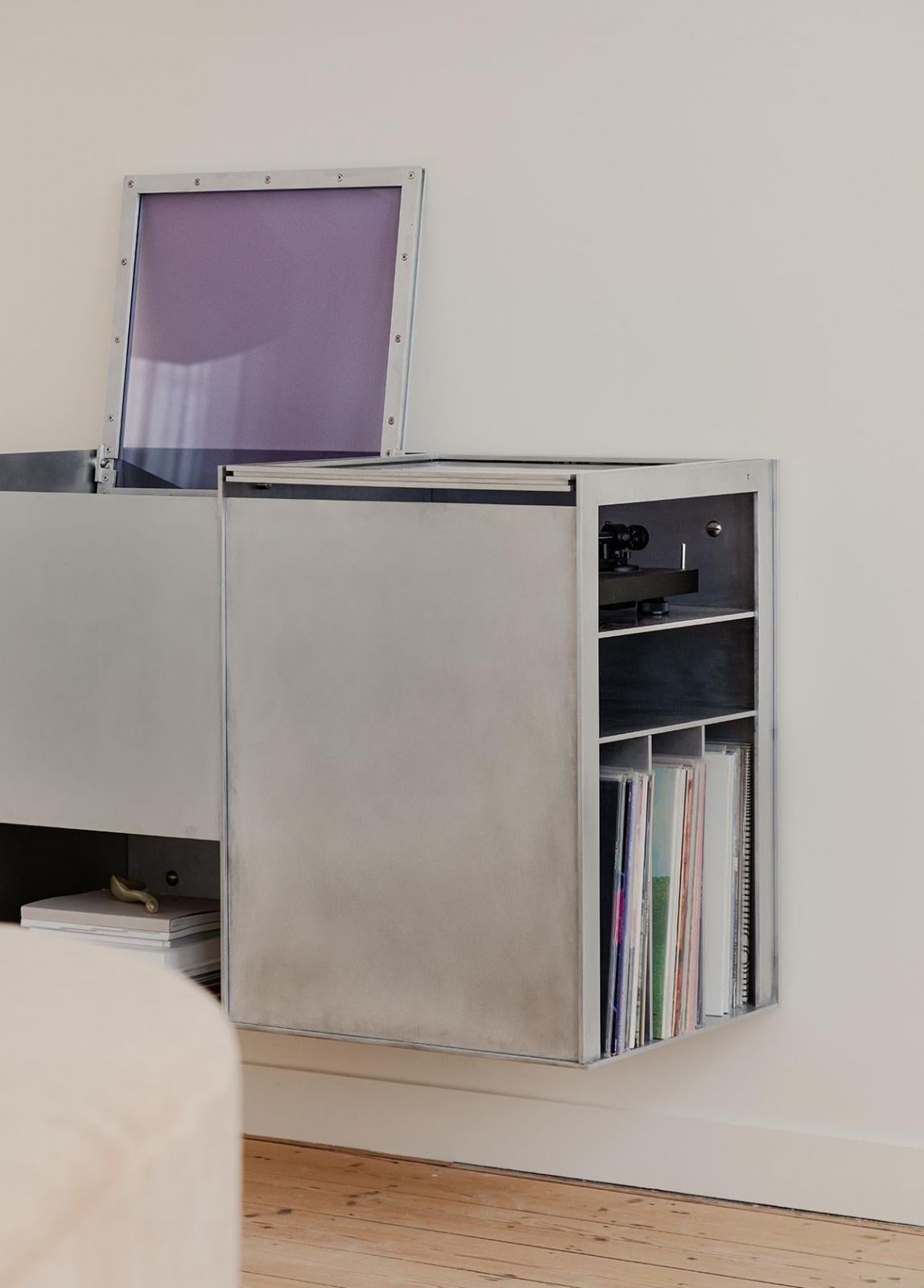 A geometric design floats within the space (Photo: Courtesy of 1stDibs)