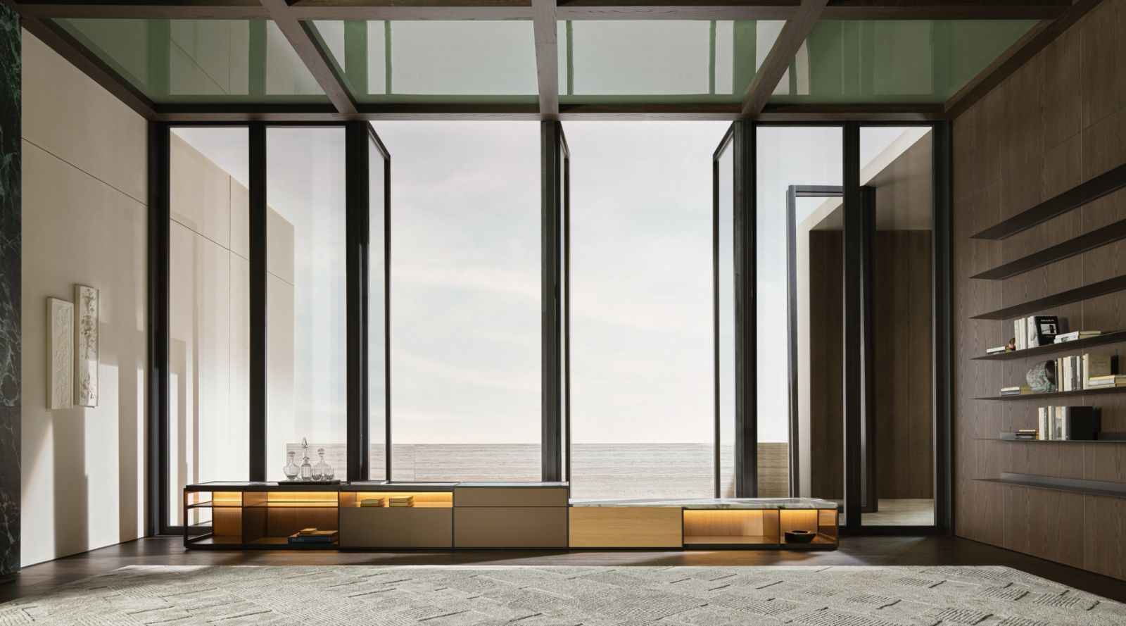Molteni & C Logos wall unit by Vincent Van Duysen
