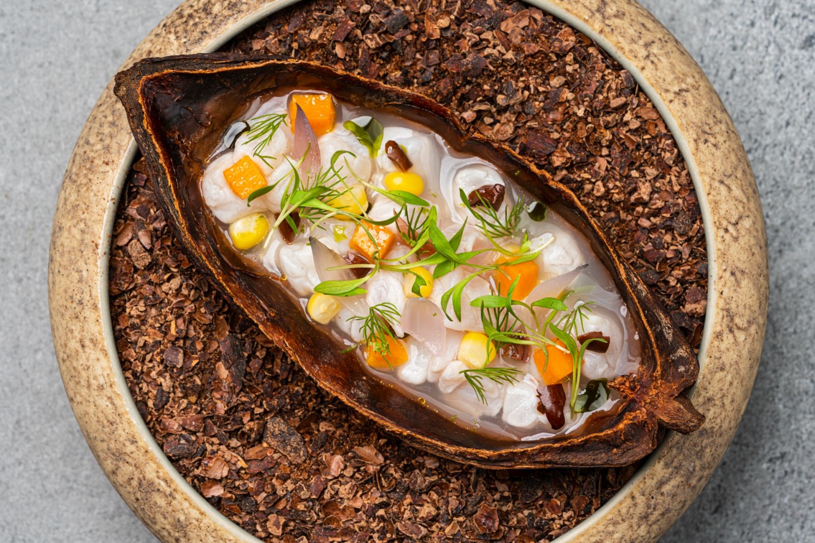 Cacao ceviche from The Unknown Faces of Cacao menu by Gallery by Chele
