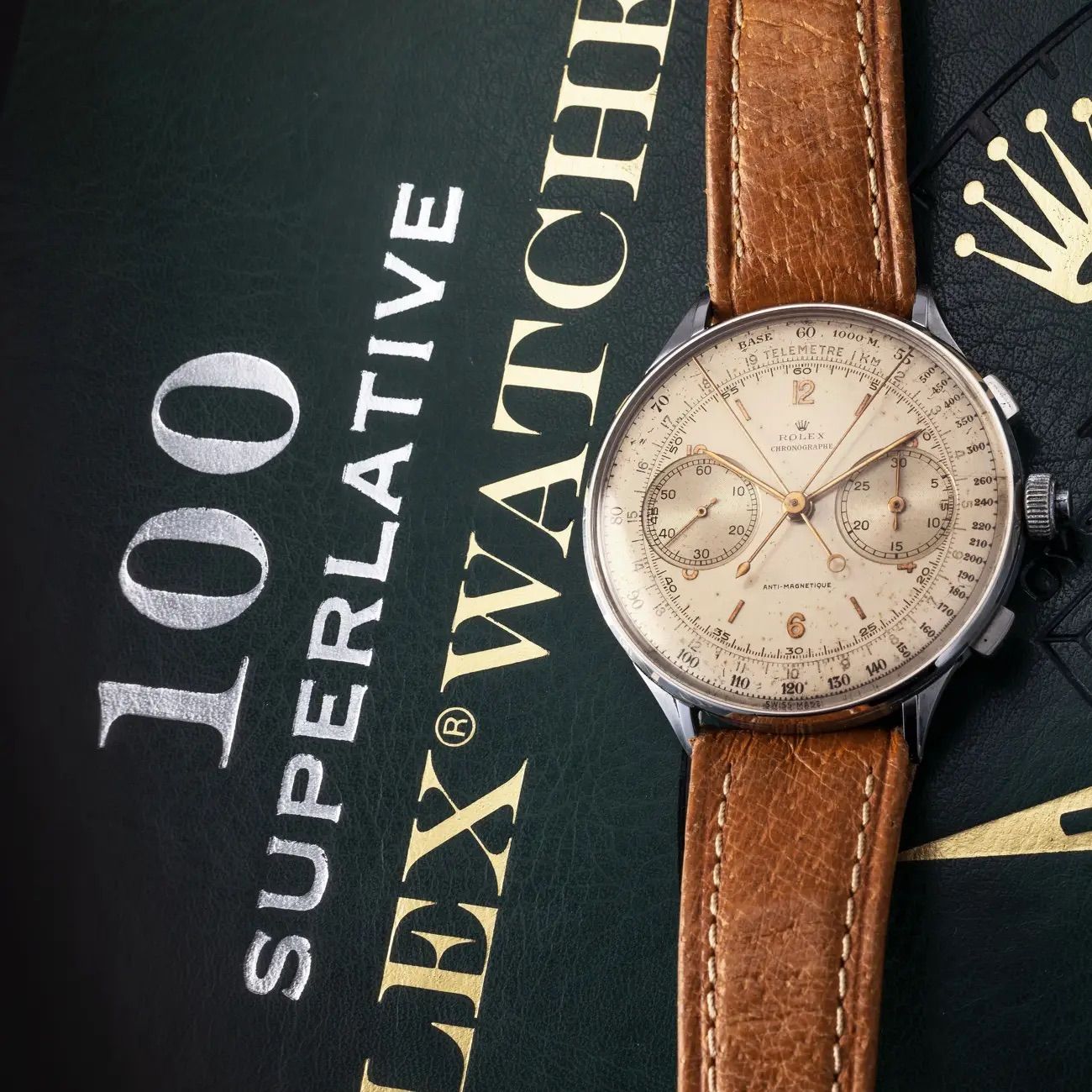 Ref. 4113曾經出現在Auro Montanari的著作《100 Superlative Rolex Watches》當中。(Photo: Monaco Legend Auctions)
