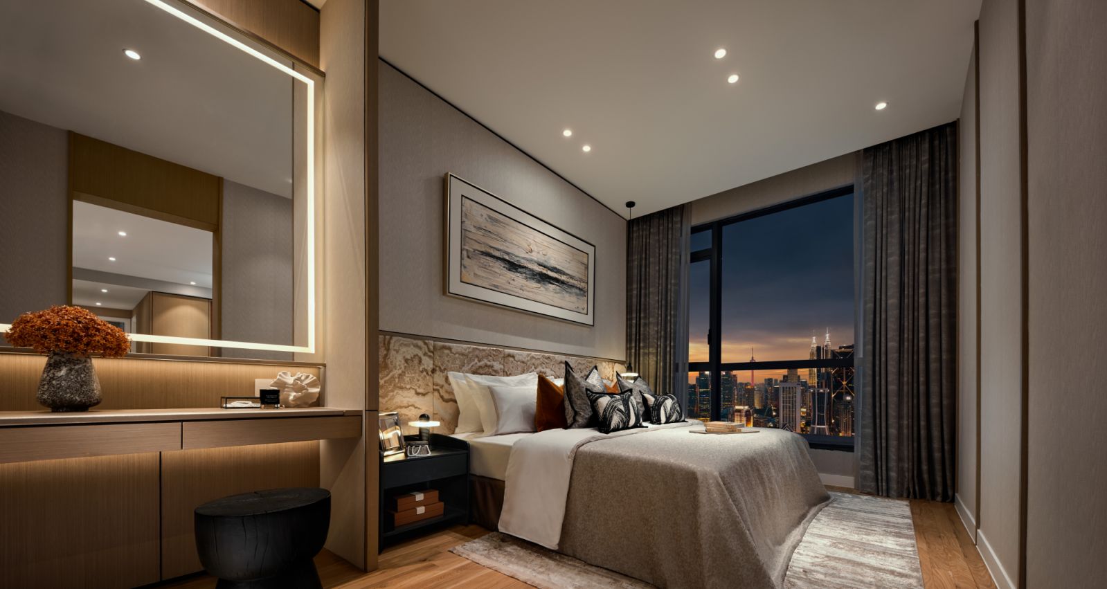 Master bedroom of the Type C show unit