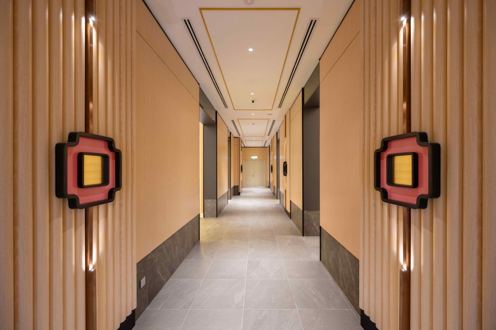 Light-coloured wooden millwork