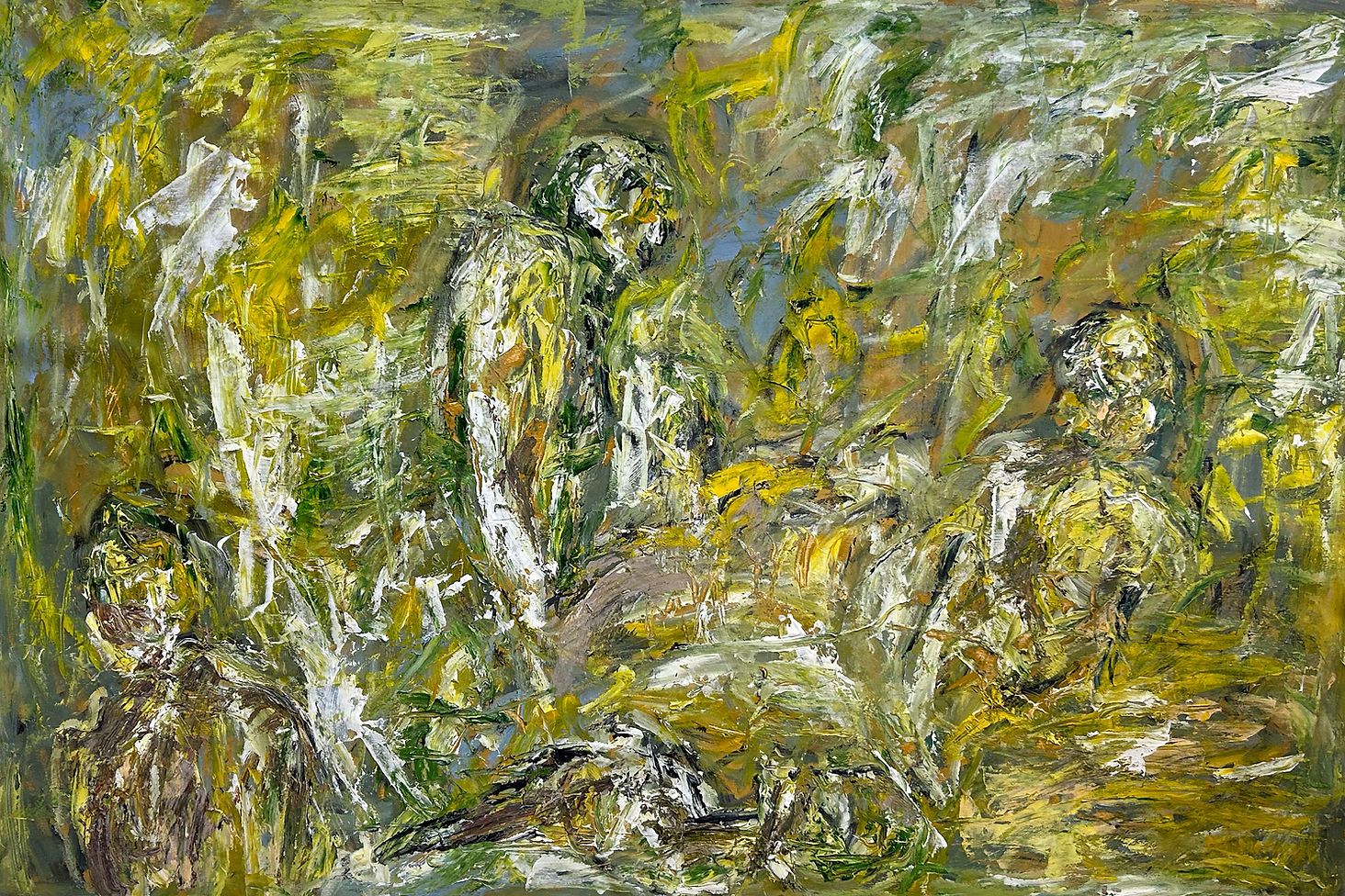 “Orobanche” (Parasitic plant), Oil and Soil on Canvas, 145 x 103 cm, 2023 (Photo: courtesy of Mizuki Nishiyama)