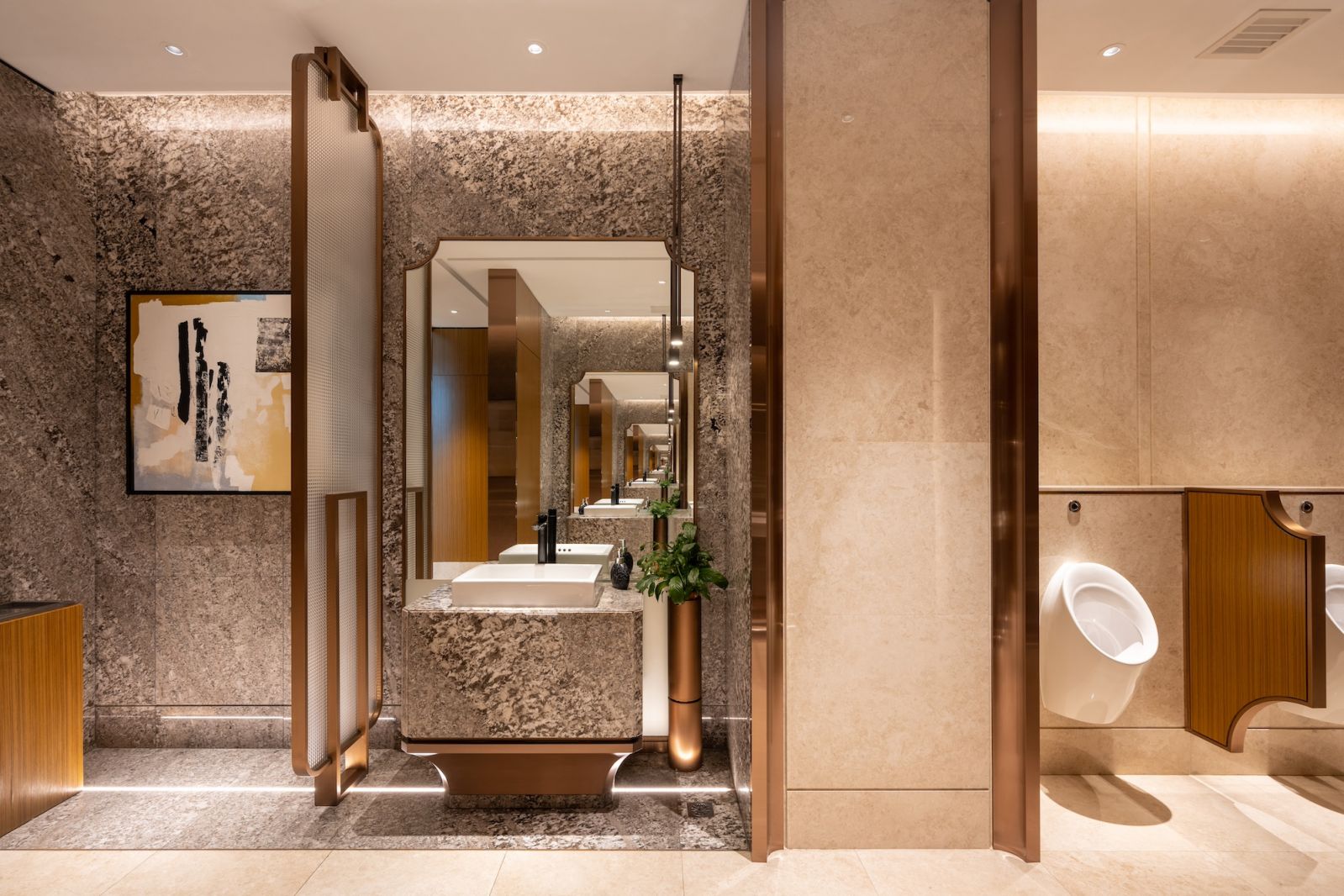 Male and female washroom
