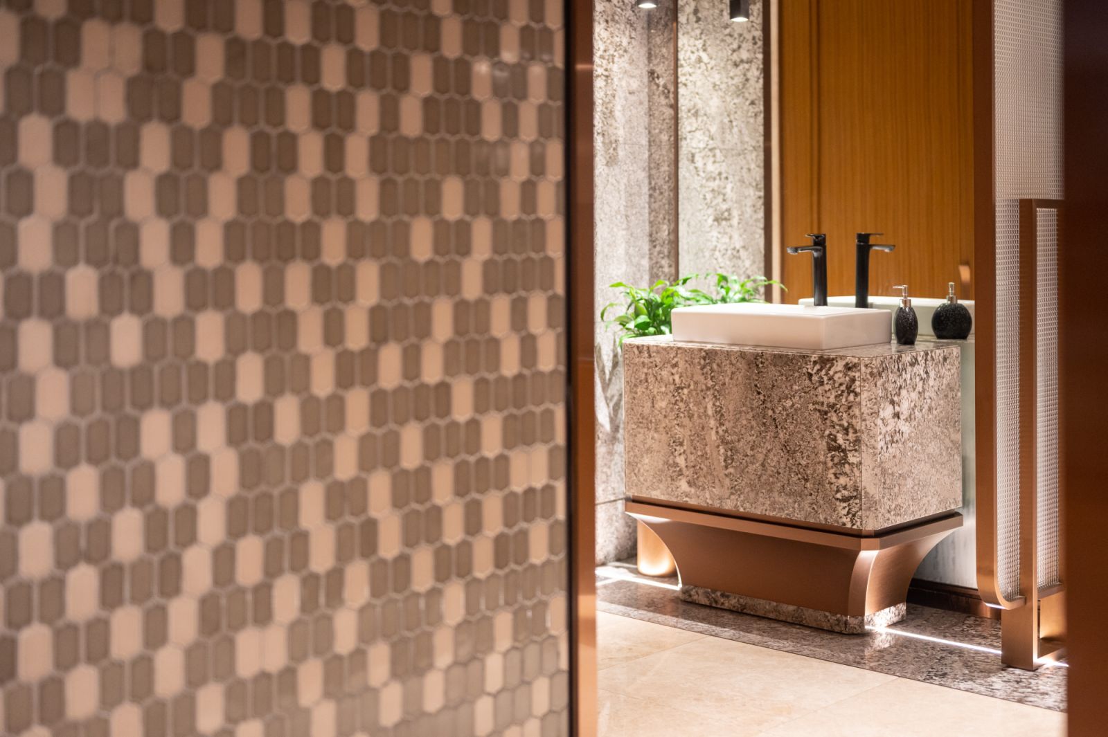 Male and female washroom