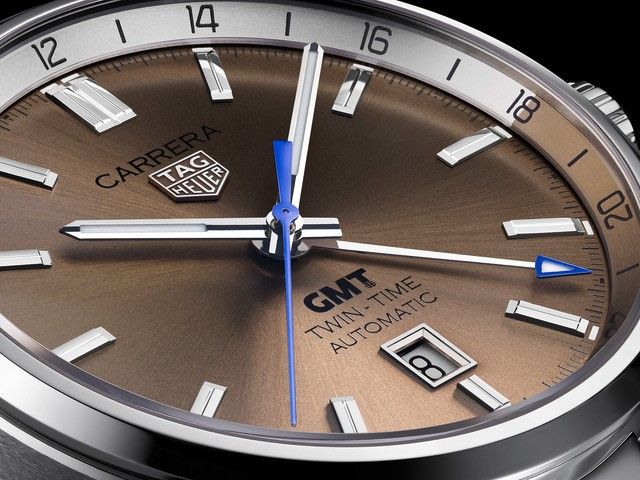 24 TAG Heuer Carrera Twin-Time with bronze dial