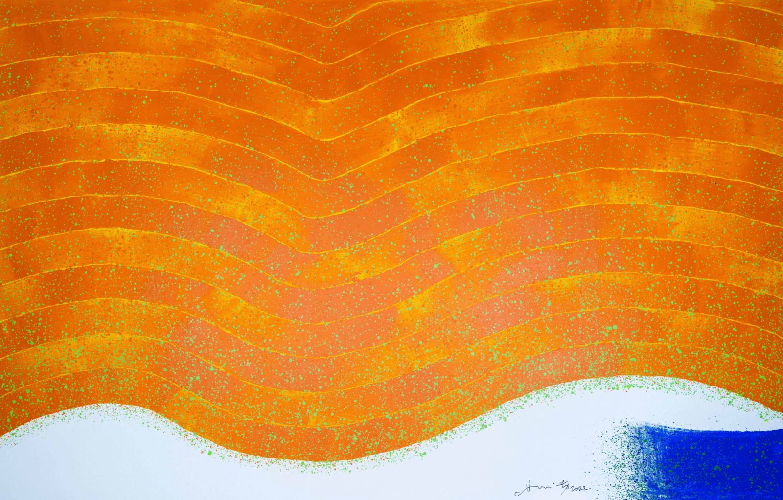 蕭勤 / 《大局》(局部)/ 2022 / 布上壓克力 / 200 x 310 x 3cm(Photo:courtesy of the artist and 3812 Gallery)