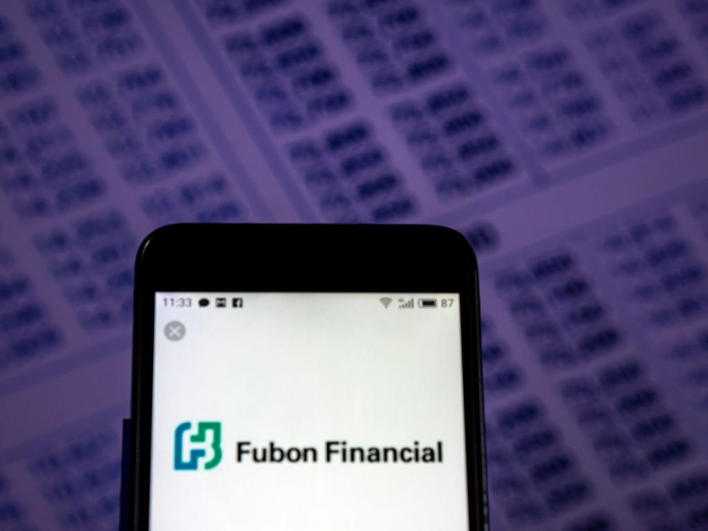 KIEV, UKRAINE - 2018/11/28: In this photo illustration, the Fubon Financial Holding Co., Financial investment management company logo seen displayed on a smartphone. (Photo Illustration by Igor Golovniov/SOPA Images/LightRocket via Getty Images)