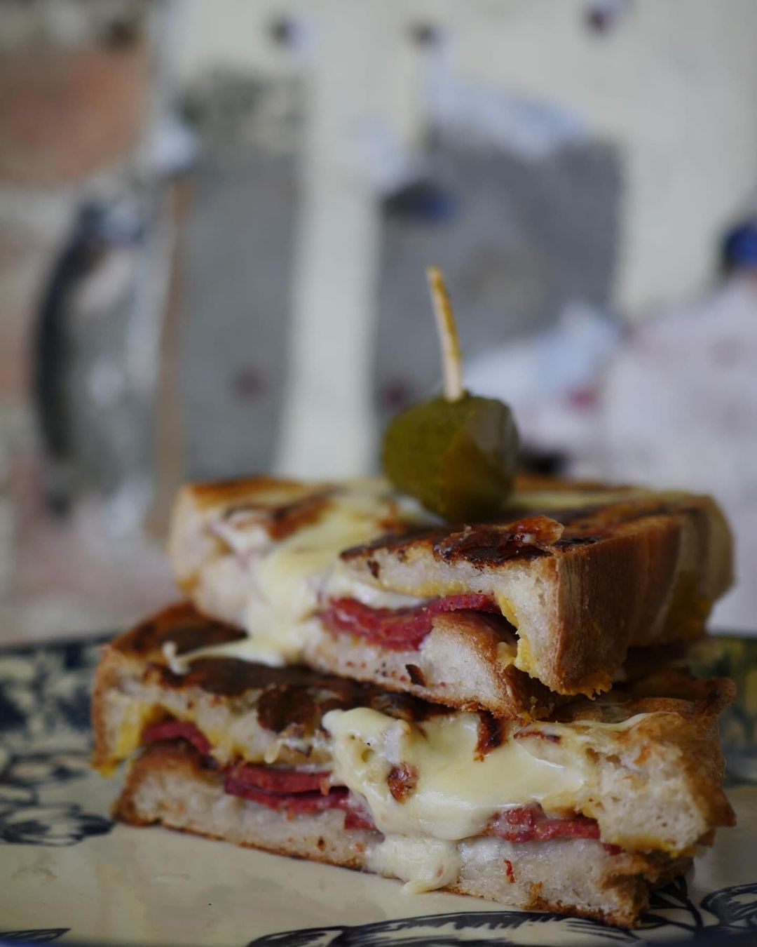 Beef salami and cheese sandwiched between slices of sourdough (Photo: Instagram / @baska_deli_meat)