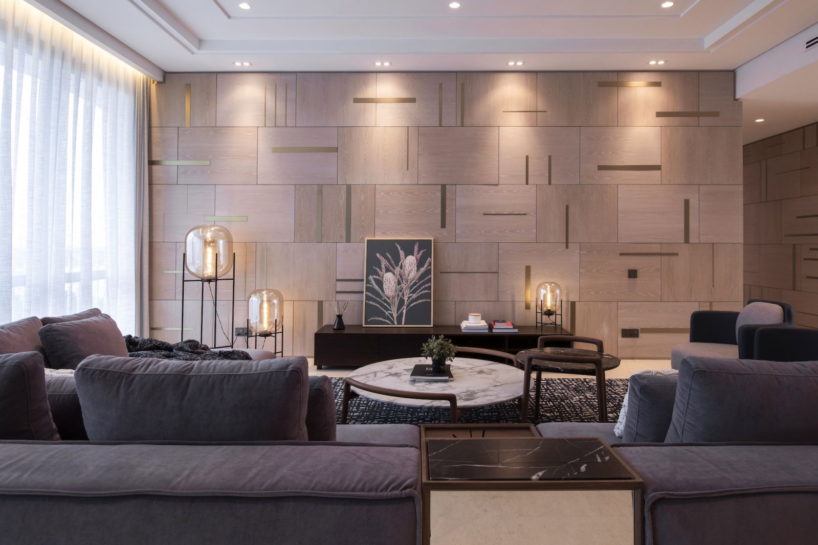 The open plan living space is expansive