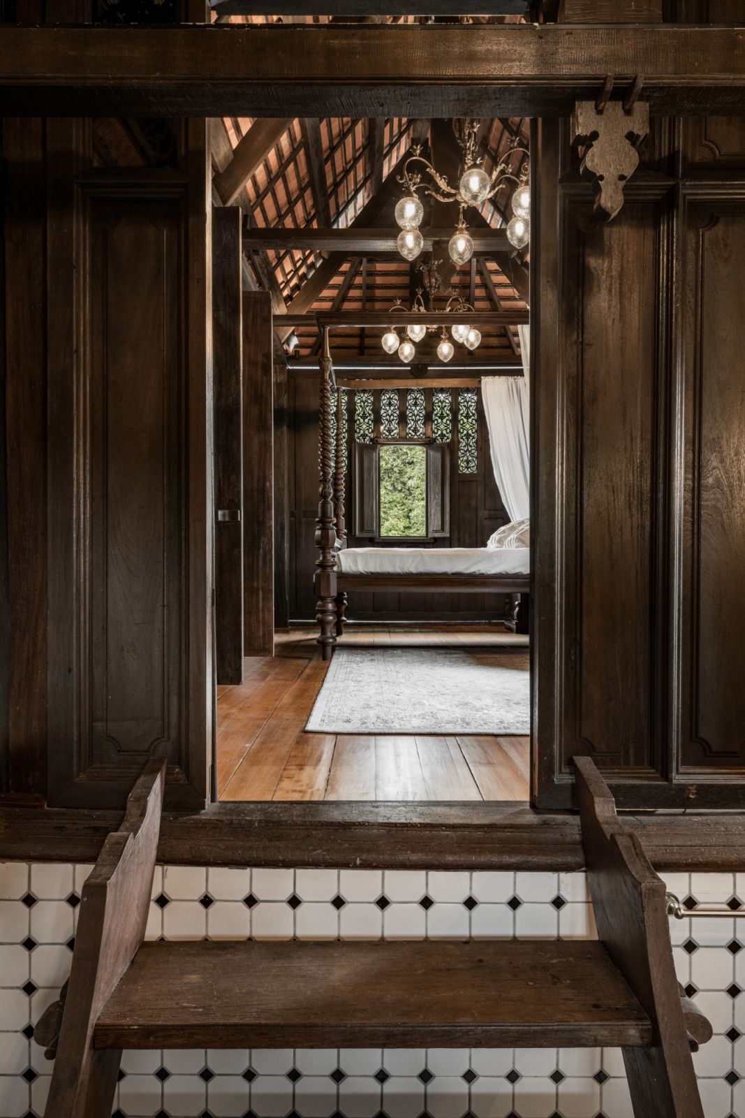 Ashtana Tela has modern bathrooms within its traditional envelope