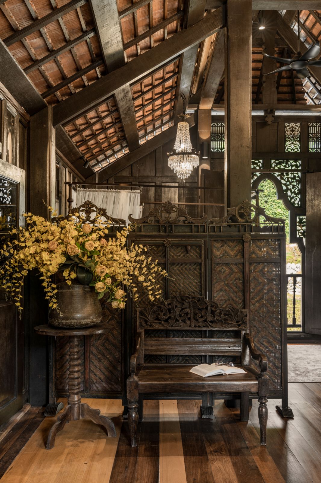 Antique pieces look right at home in this space