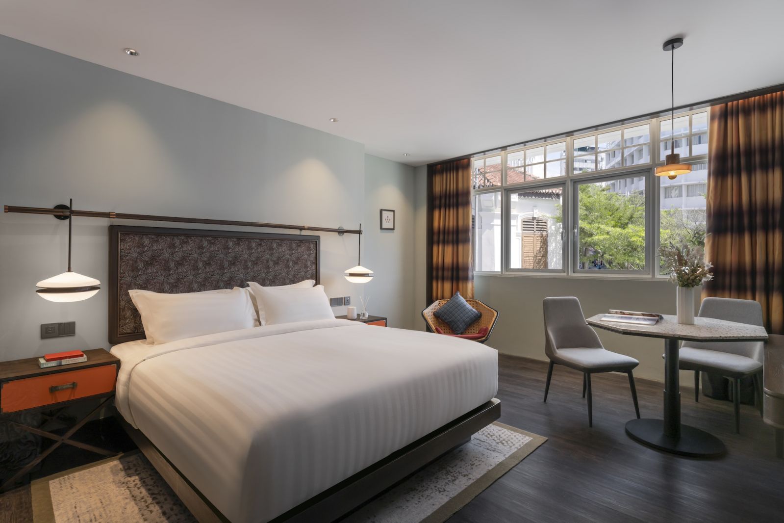 The bedrooms have modern furnishings