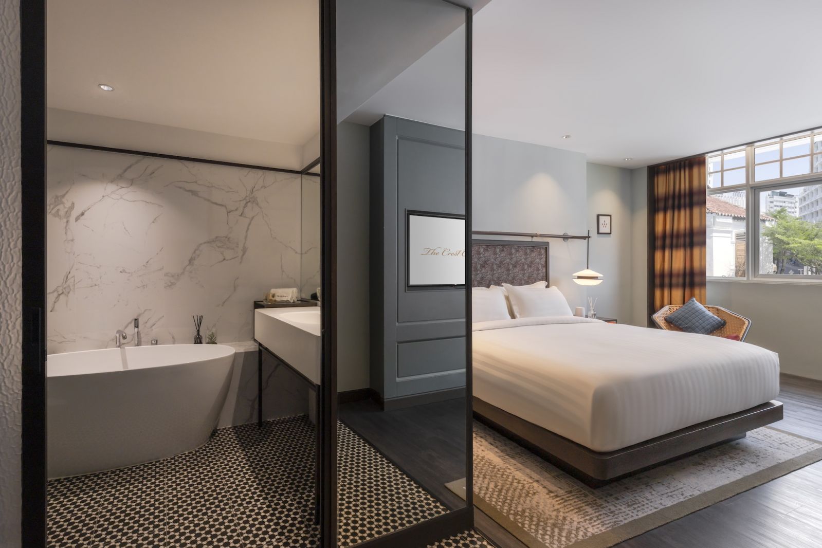The bedrooms have modern furnishings