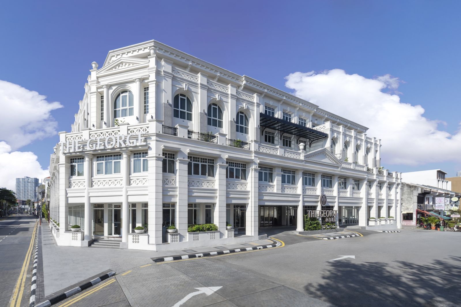 The facade is inspired by Penang’s colonial past