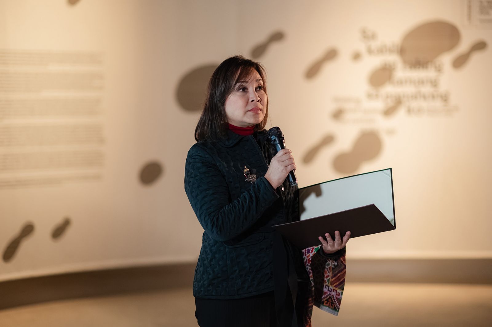 Project visionary and principal Senate President Pro Tempore Loren Legarda at the opening ceremony of the Philippine Pavilion at the 60th Venice Art Biennale (Photo: Giovanni Samarini / NCCA - PAVB)