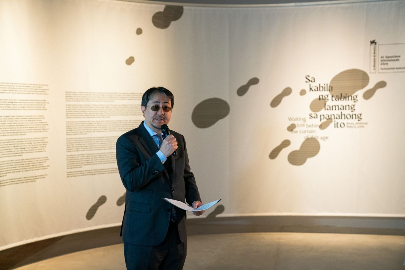 Ambassador Nathaniel Imperial of the Philippine Embassy in Rome at the opening ceremony of the Philippine Pavilion at the 60th Venice Art Biennale (Photo: Lorenzo Busi / NCCA - PAVB)