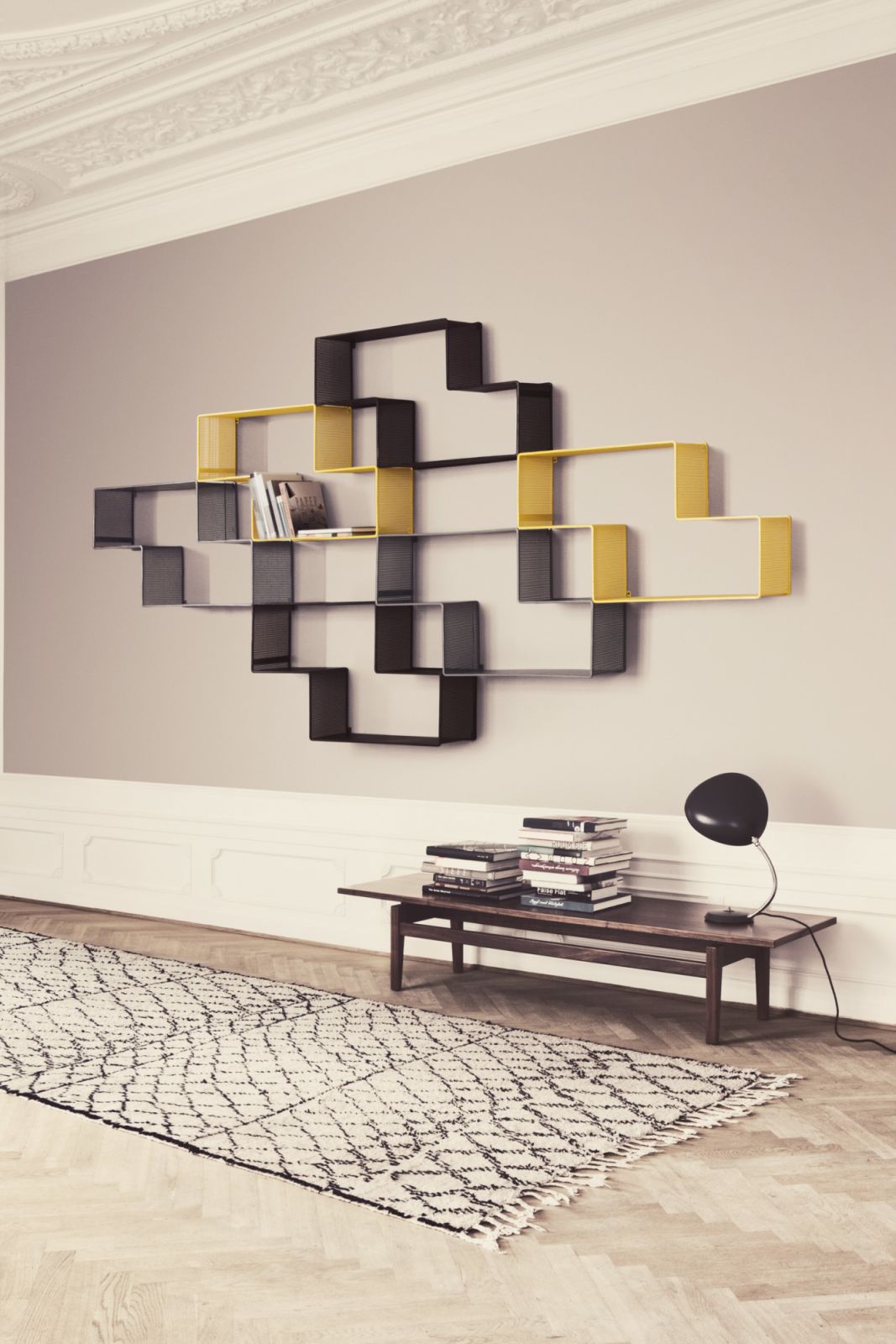 The Dédal shelf by Mathieu Matégot in 1955 (Photo: Gubi)